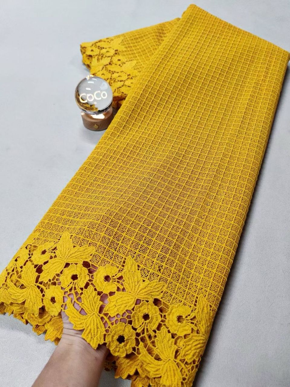 Swiss voile Lace with Floral Border-5yards