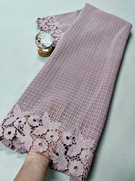 Swiss voile Lace with Floral Border-5yards