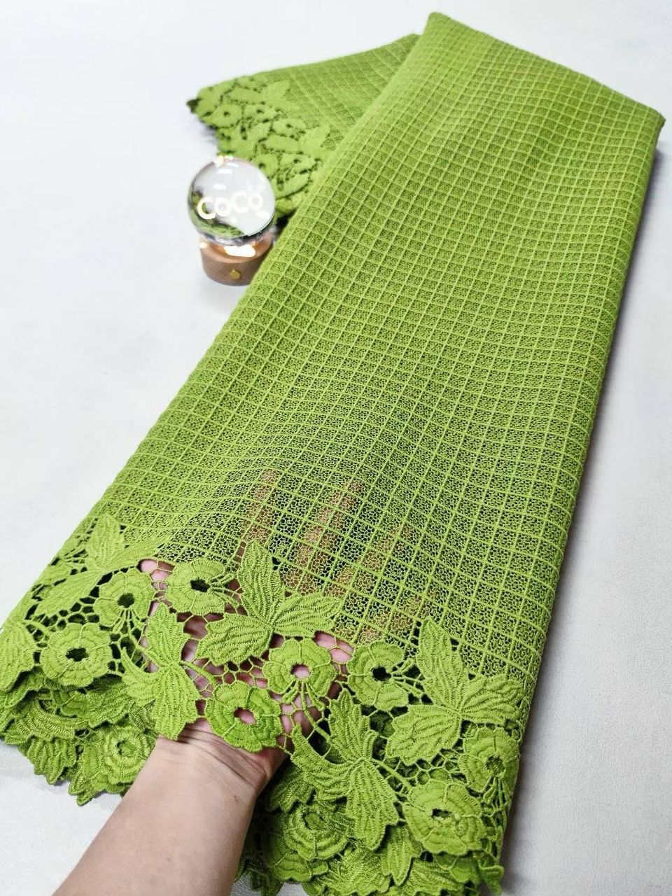 Swiss voile Lace with Floral Border-5yards
