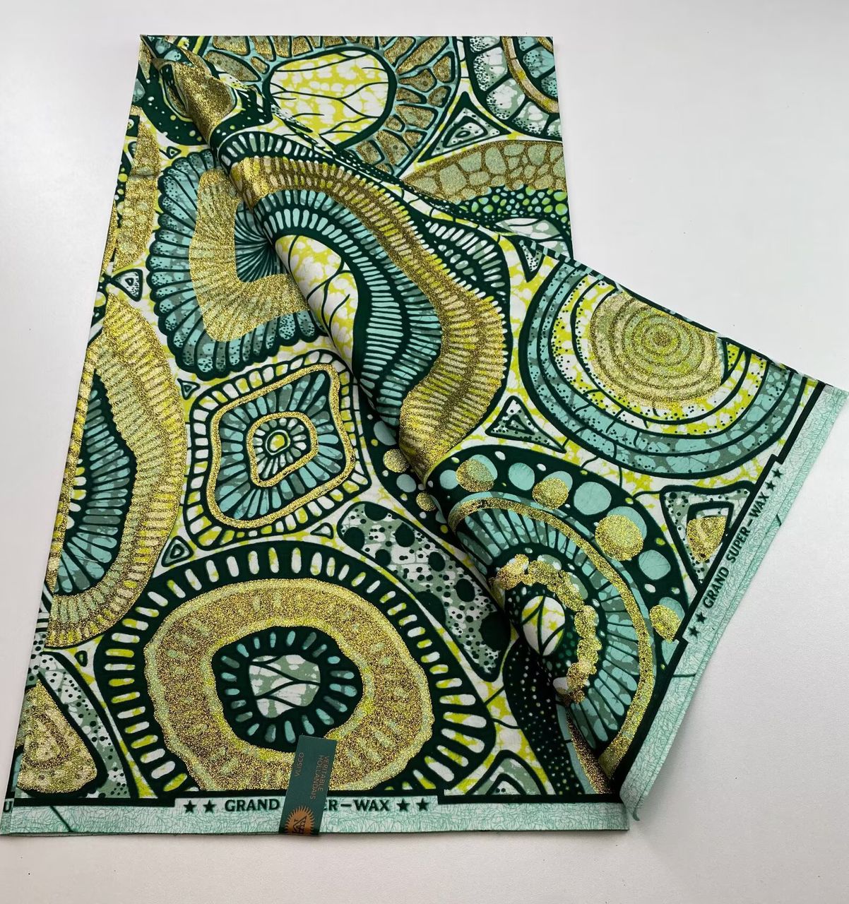 African wax print fabric-6Yards super wax gold imitation higher quality in different colors