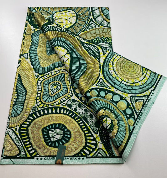 African wax print fabric-6Yards super wax gold imitation higher quality in different colors