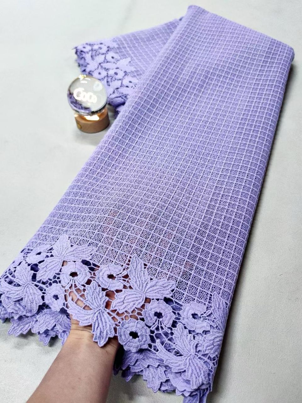 Swiss voile Lace with Floral Border-5yards