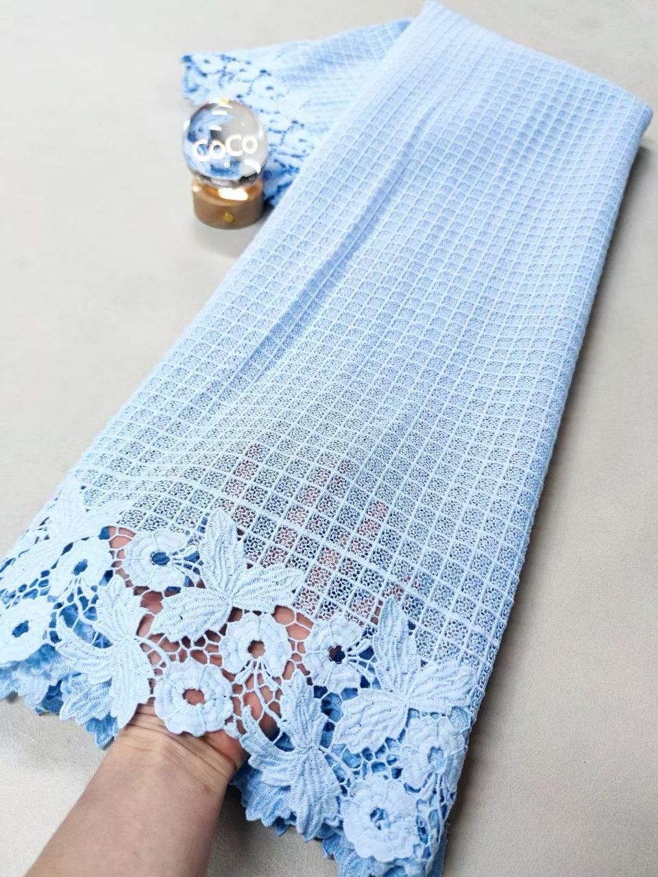 Swiss voile Lace with Floral Border-5yards