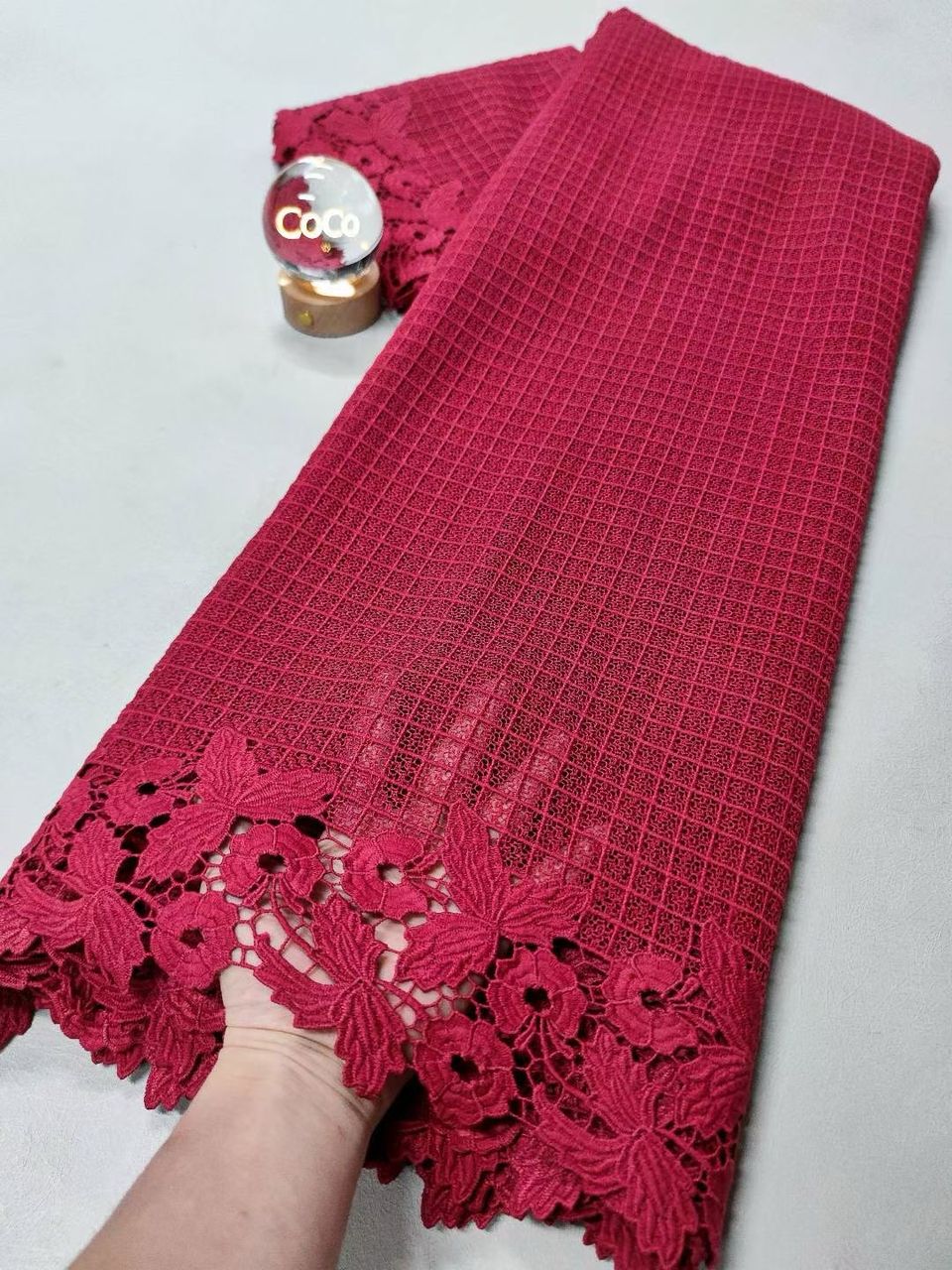 Swiss voile Lace with Floral Border-5yards
